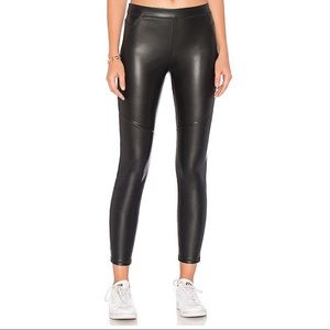 Free People Moto Black Vegan Leather Leggings